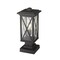 Z-Lite Brookside 1 Light Outdoor Pier Mounted Fixture, Black And Clear Seedy 583PHMS-SQPM-BK - alternate 6